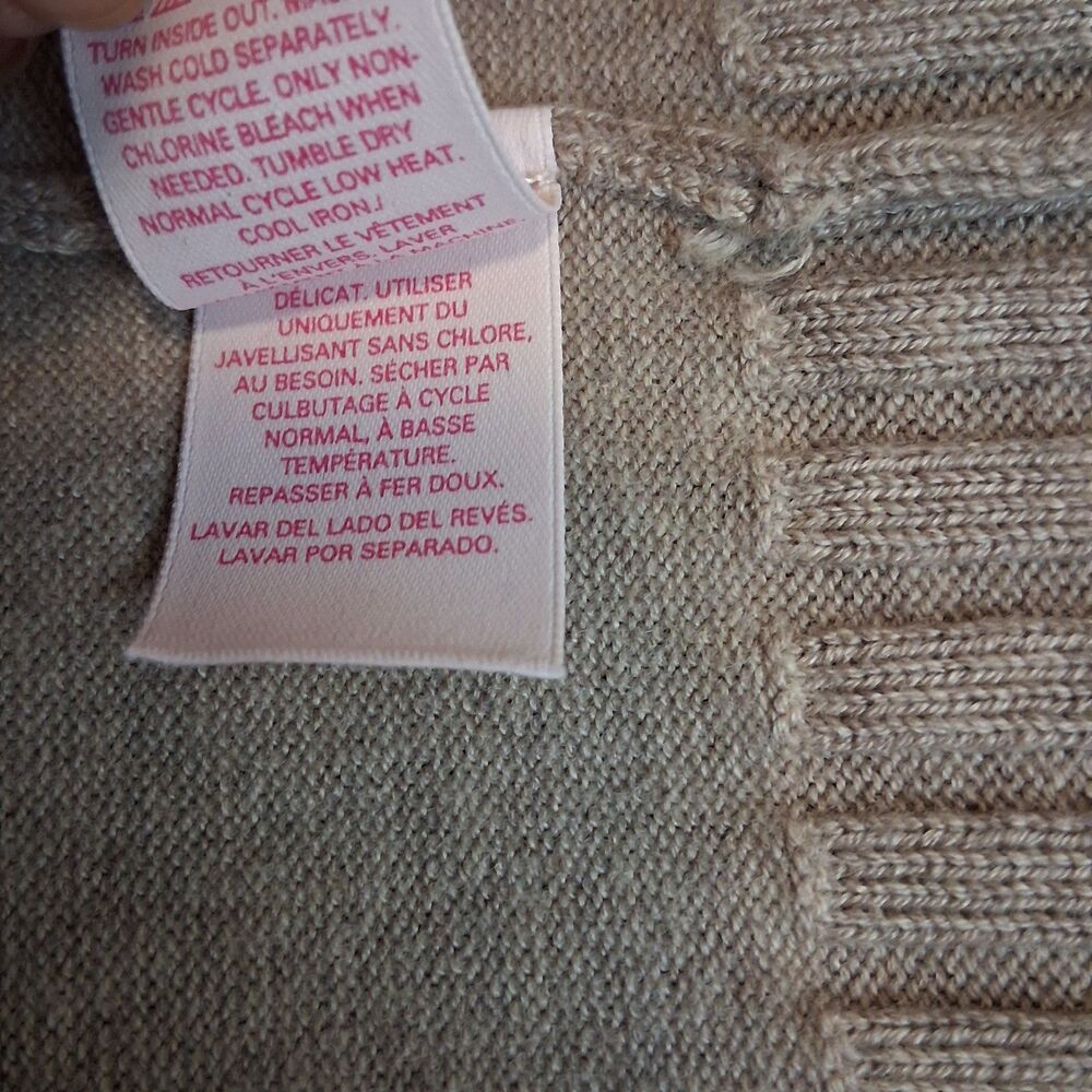 Victoria's Secret Knit Zip Sweater Cotton Cashmere Small Diagonal - Picture 8 of 12